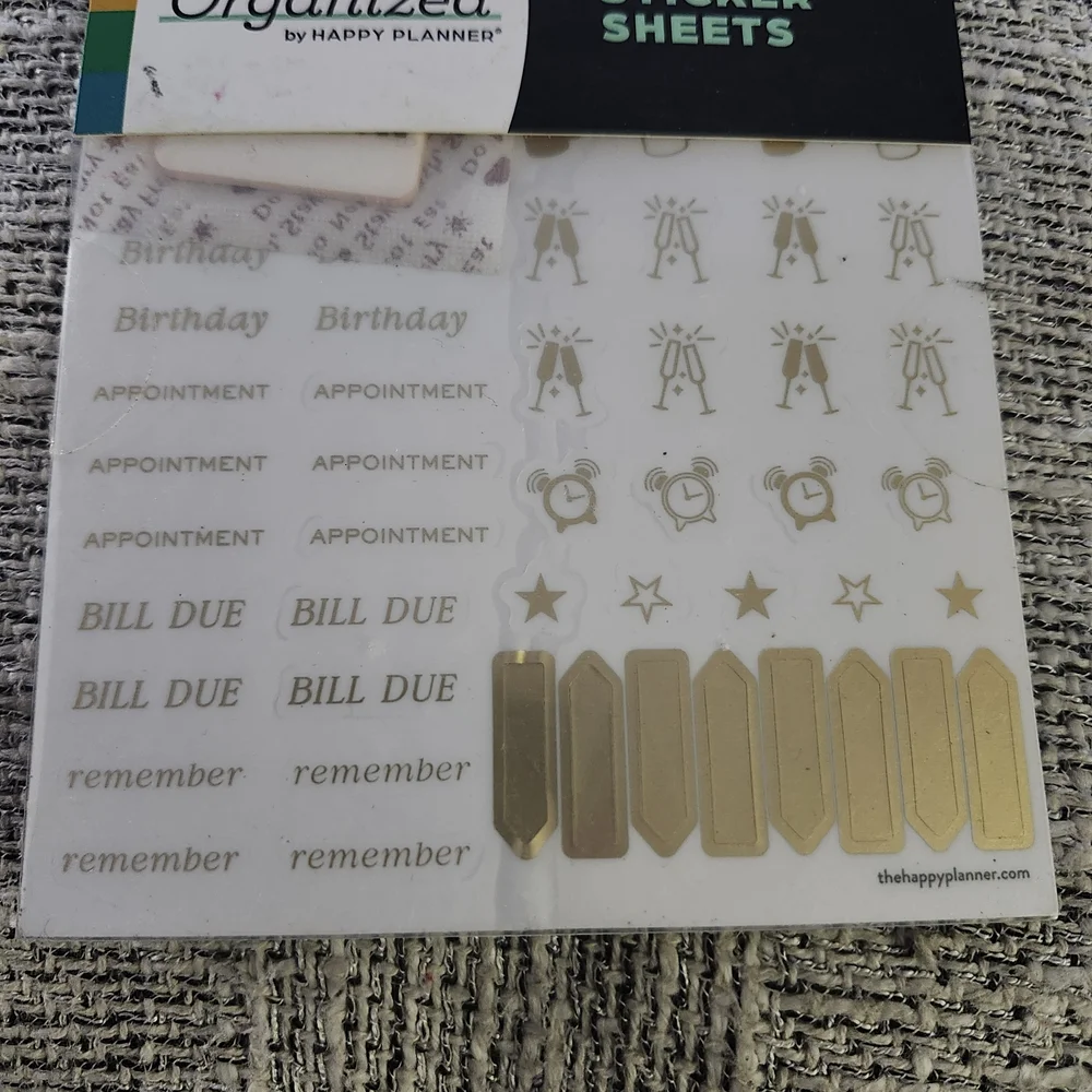 Happy Planner Gold/Colorful Sticker Sheets - 600 pcs